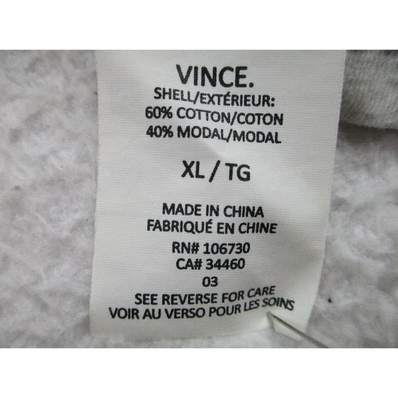 Vince Shirt Mens XL Gray Striped Short Sleeve Polo Modal Cotton Casual Top‎